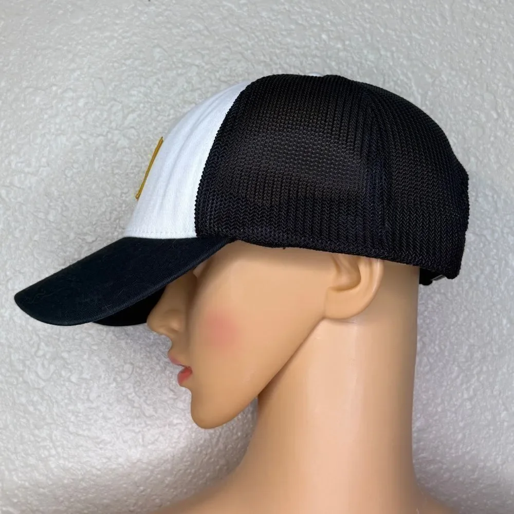 The North Face Mudder Trucker Hat Cap Gold California Heritage Patch Black White